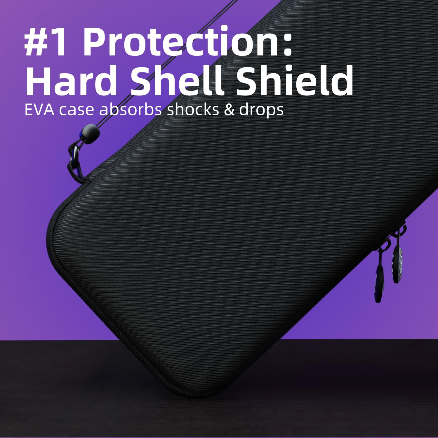 SAVAGE RAVEN by Skull & Co. Every Day Slim Carrying Case for Nintendo Switch 2: Portable Hard Shell Protective Travel Gaming Console Protection Case- Black