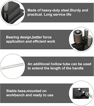 AIWFL Manual Rebar Bender Tool Bendable Diameter 4-14mm Steel Rod