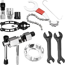 Kit di Attrezzi per La Riparazione di Bici: 9 Pezzi Attrezzi Bicicletta Kit di Interruttore per Catena della Bici + Utensile di Rimozione + Estrattore a Manovella + Rimozione del Movimento Centrale