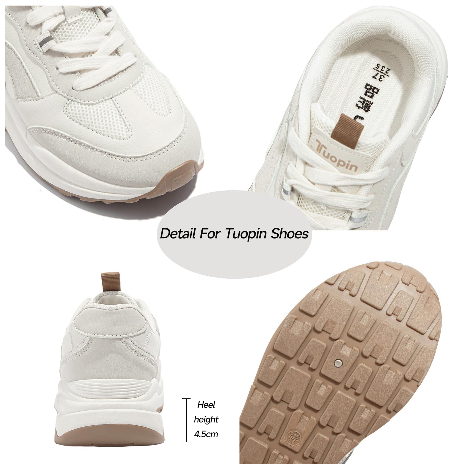 Tuopin Zapatillas de Moda para Caminar Zapatillas Deportivas para Mujer Zapatillas de Malla Transpirable