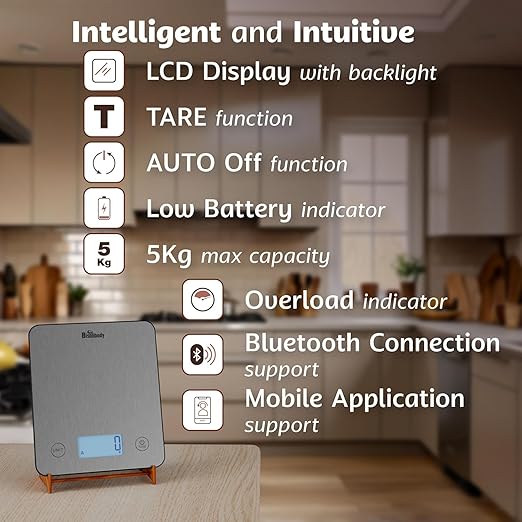 Báscula Corporal Inteligente y Báscula de Cocina Digital con App Bluetooth miniatura 9