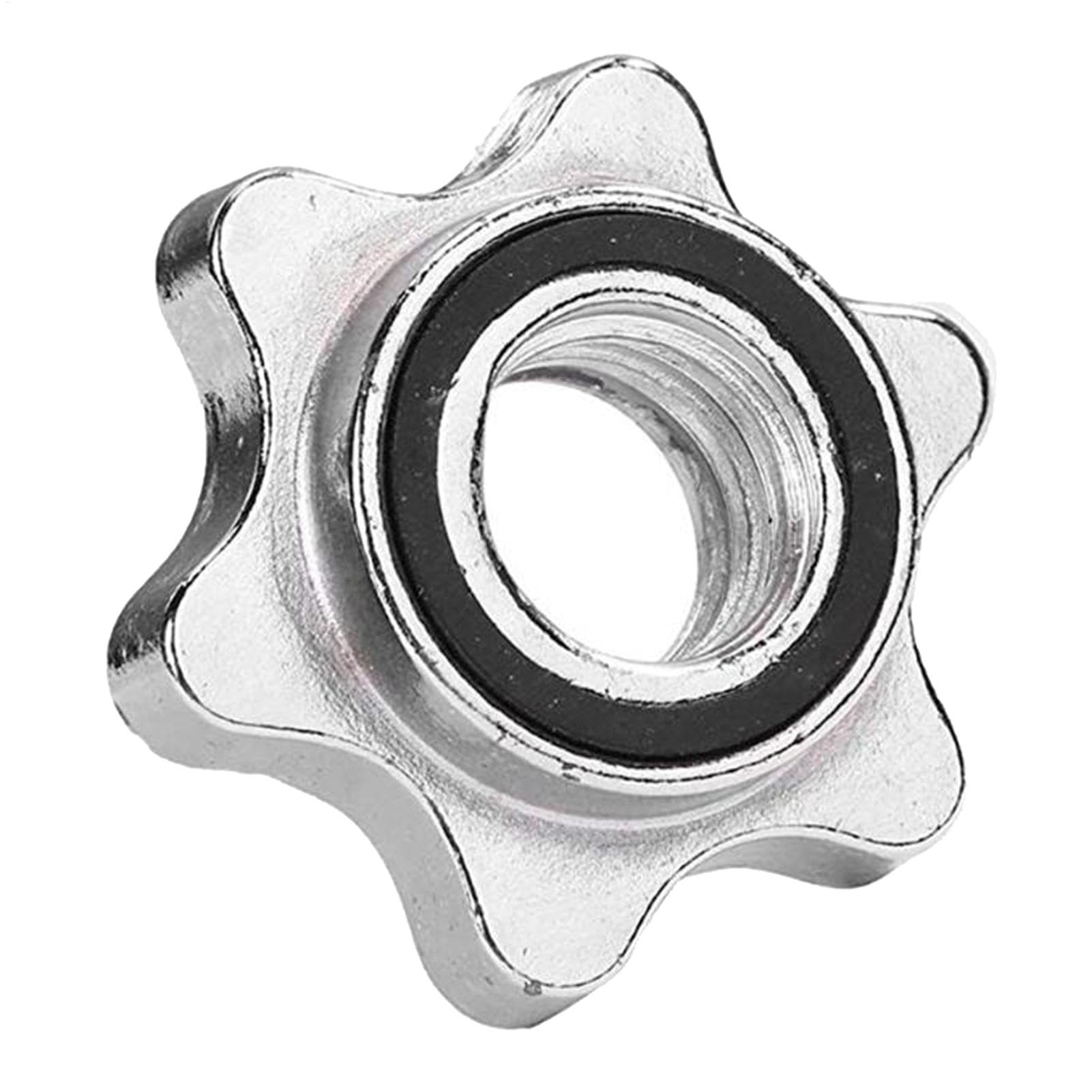 Lot de 2 colliers de serrage pour haltères avec écrou hexagonal pour haltères, capuchons d'haltères en fonte, remplacement de pince à vis pour levage