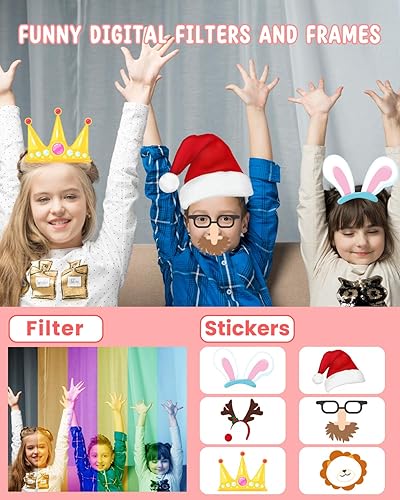 Miniatura 8 de Cámara de impresión instantánea para niñas y niños de 3 a 12 años, cámaras digitales 1080P para niños, regalos de cumpleaños de Navidad para niñas