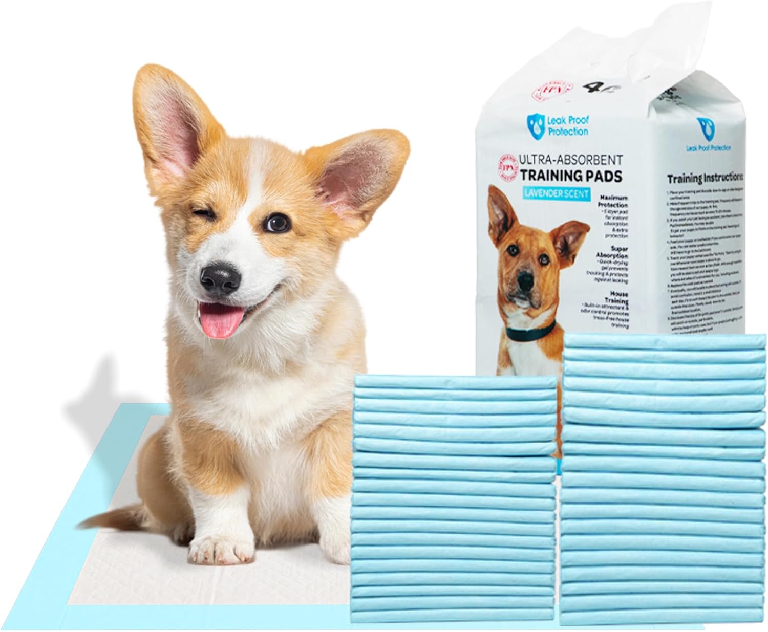 FPN Training Pads for Dogs 500 Count | (Small, 18x13 inch) Pee Pads for Dogs , Puppy Pads Pet Training Pads, 6 Layer Pads for Instant Absorption