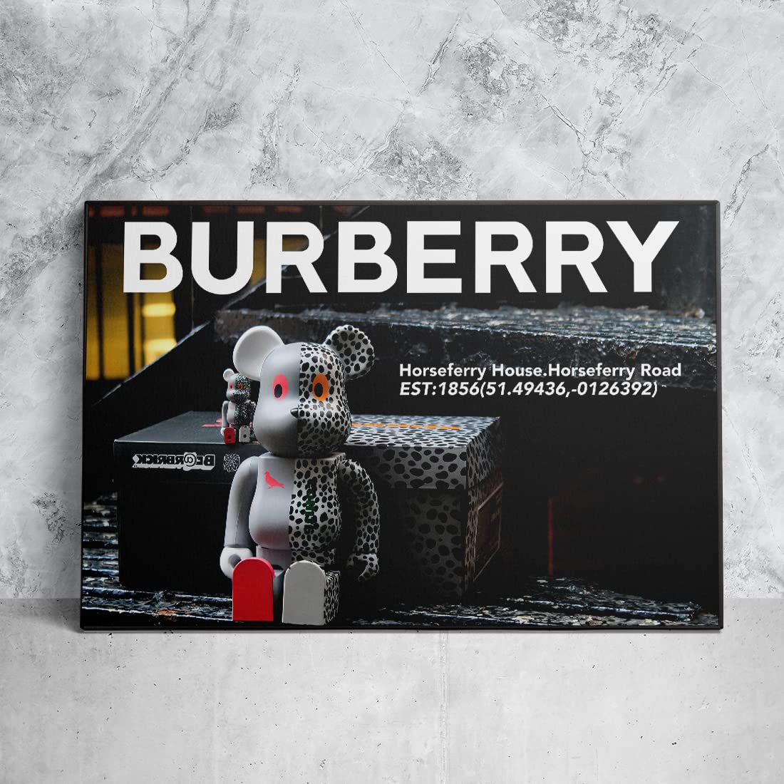 水晶絵 クリスタル ベア くま クマ 水晶 アートパネル 立体 絵画 額縁