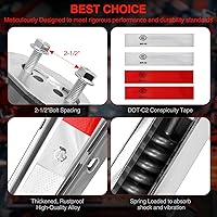 Vista 3 de Juego de Soportes Colgantes de Guardabarros con Resorte Recto Cromado, Espaciado de Pernos de 2-1/2", Longitud de 29.53" con Cintas Reflectantes