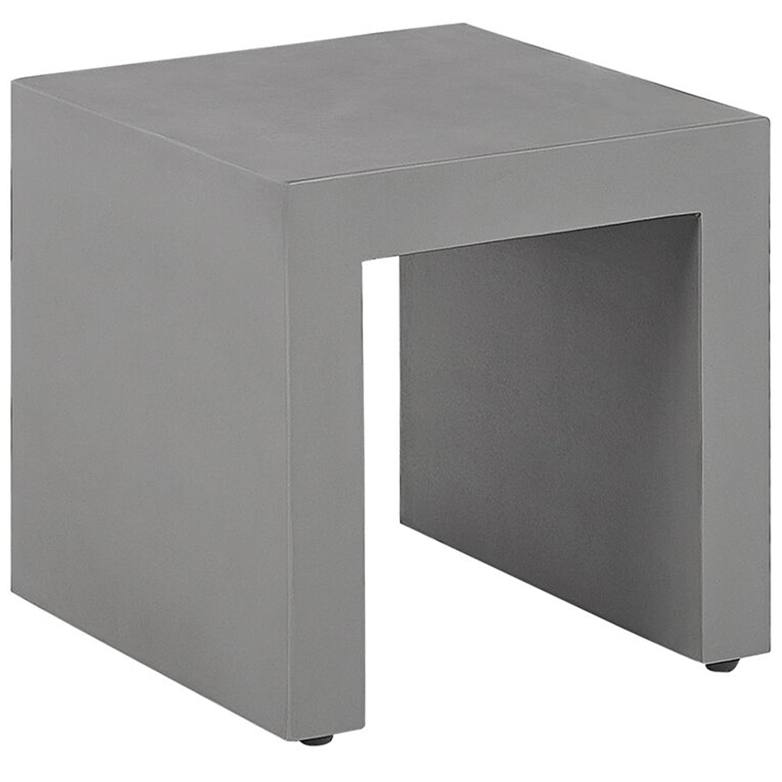 Beliani Conjunto de 2 taburetes de jardín de Cemento Reforzado Gris Estilo Moderno Industrial Taranto