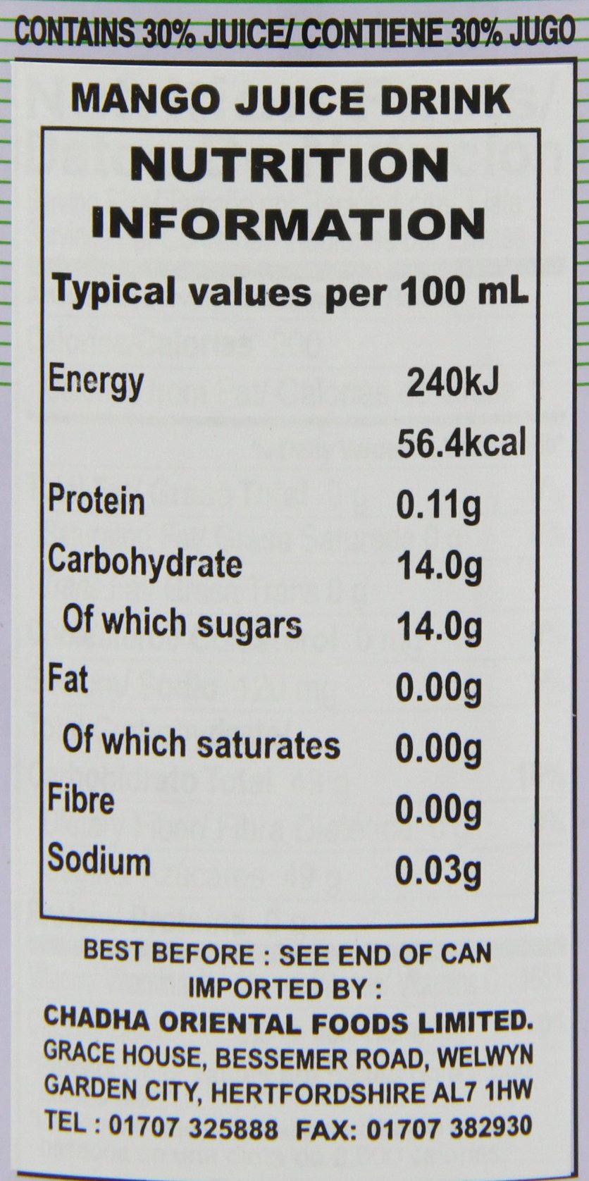 Foco - Mango Nektar - 350ml Dose - Aus Thailand