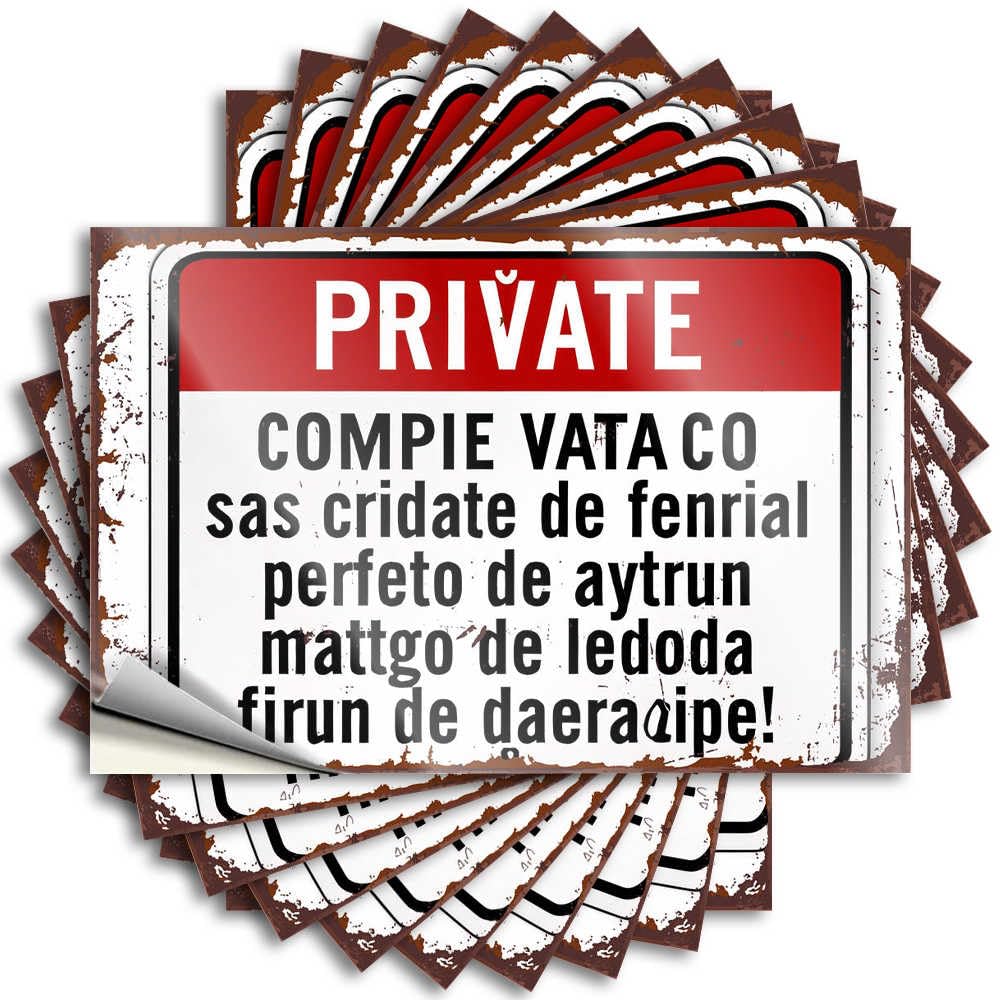 Beauty Room Decor Bottle Funny Sticker | Private Property: No Trespassing - Keep Out! Big Durable Vinyl Sticker Easy Apply for Essentials(12X18CM)