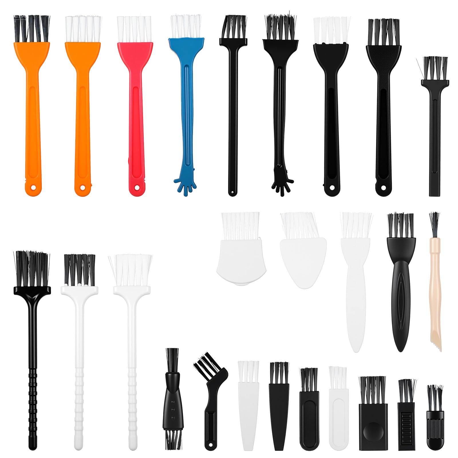 YBEATY 25 Pcs Mini Keyboard Cleaning Brushes Kit Electronic Dust Clean Brush Small Anti Static Cleaning Brush with PP Handle for Computer Motherboard Keyboard Camera Small Space