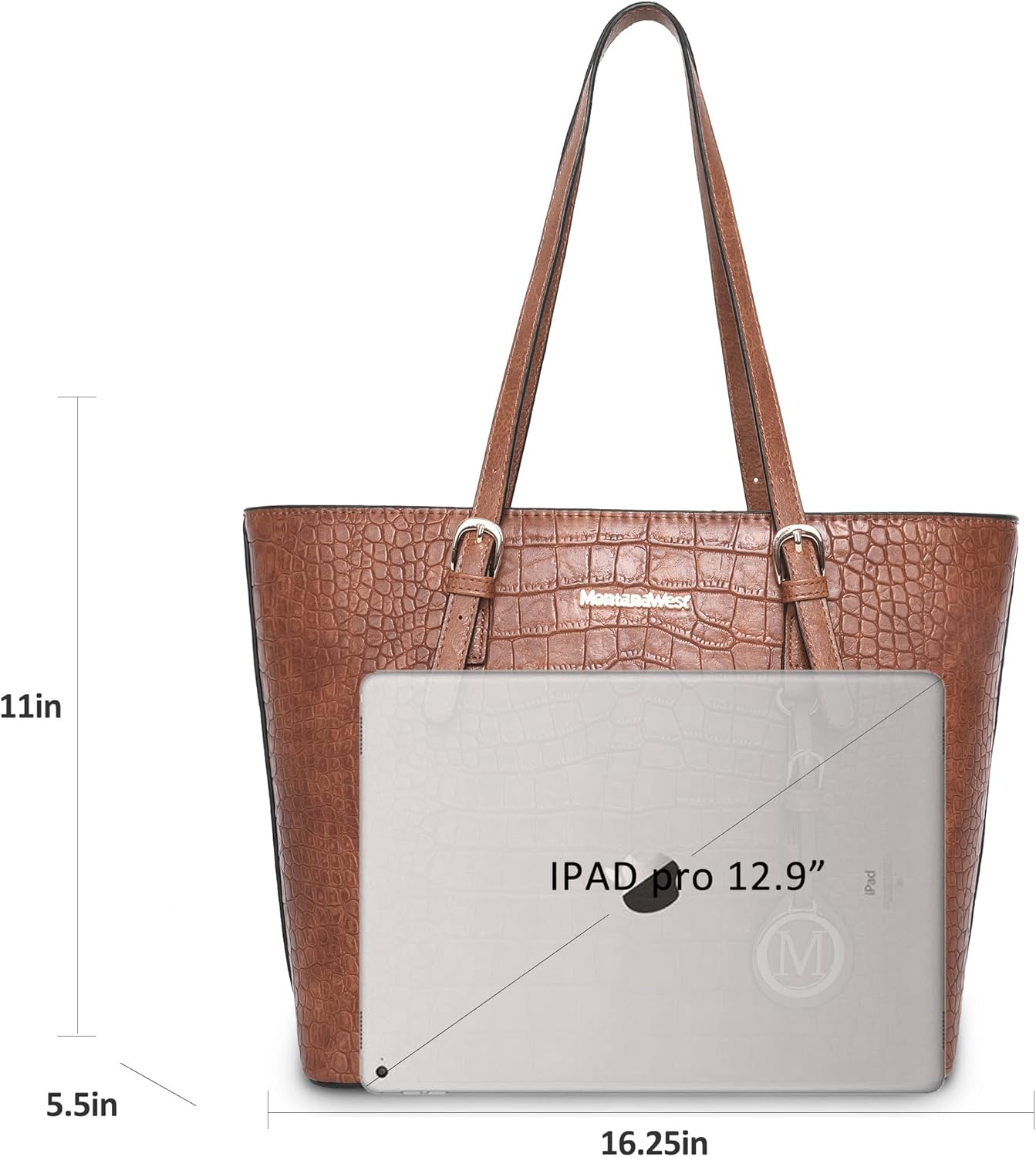 Montana West Tote Bag for Women Vegan Leather Purse and Handbags Set Embossed Collection Purse 2Pcs Set MWC3-G053BR