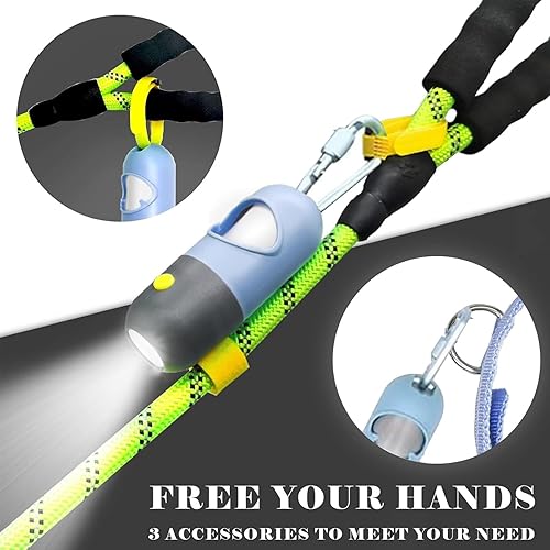 Miniatura 10 de Soporte para bolsas de excremento de perro con linterna LED, dispensador de bolsas de basura para mascotas para correa, contenedor de bolsas para