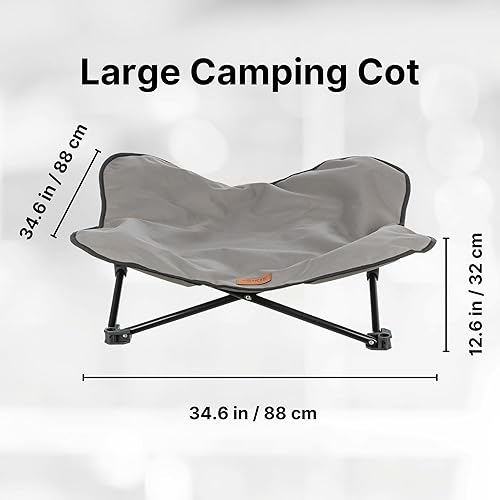 Miniatura 4 de TRIXIE Cuna de camping para perros, cama elevada para perros, cama acolchada plegable para mascotas, tumbona de viaje elevada para perros medianos a