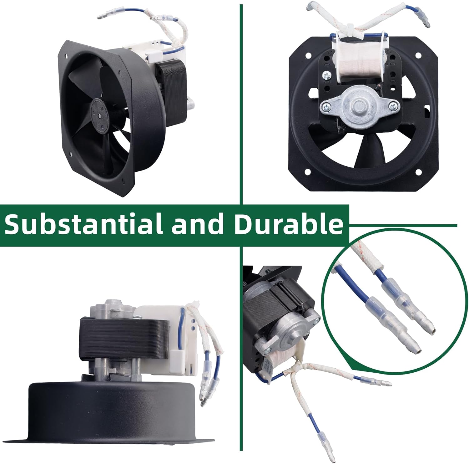 Combustion Fan Replacement Parts for Green Mountain Wood Pellet Grills, 110VAC 60Hz P1047 Combustion Fan Blower Motor Replacement Parts Fit Green Mountain Daniel Boone Choice, Jim Bowie Choice