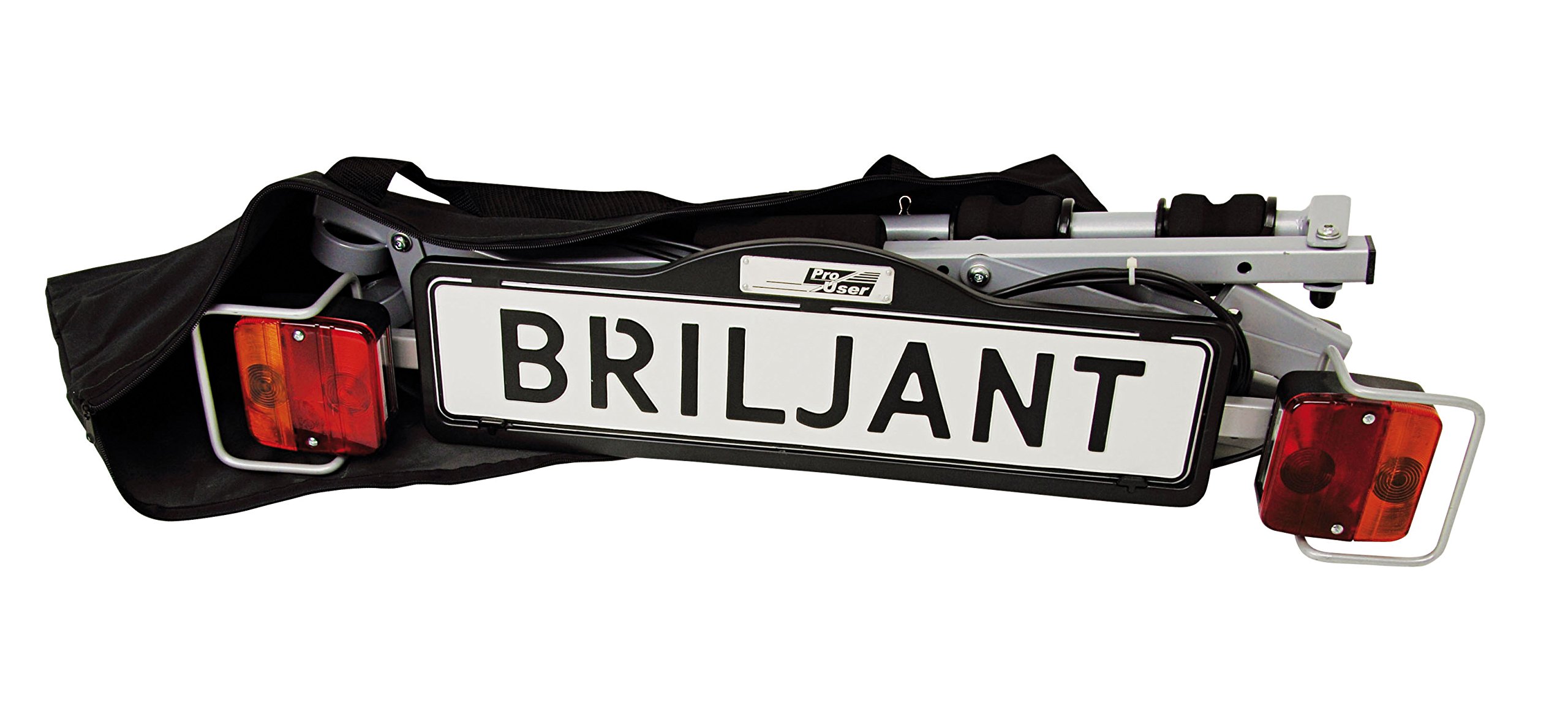 ProUser 5191533 Fahrradträger, glänzend schwarz/Silber