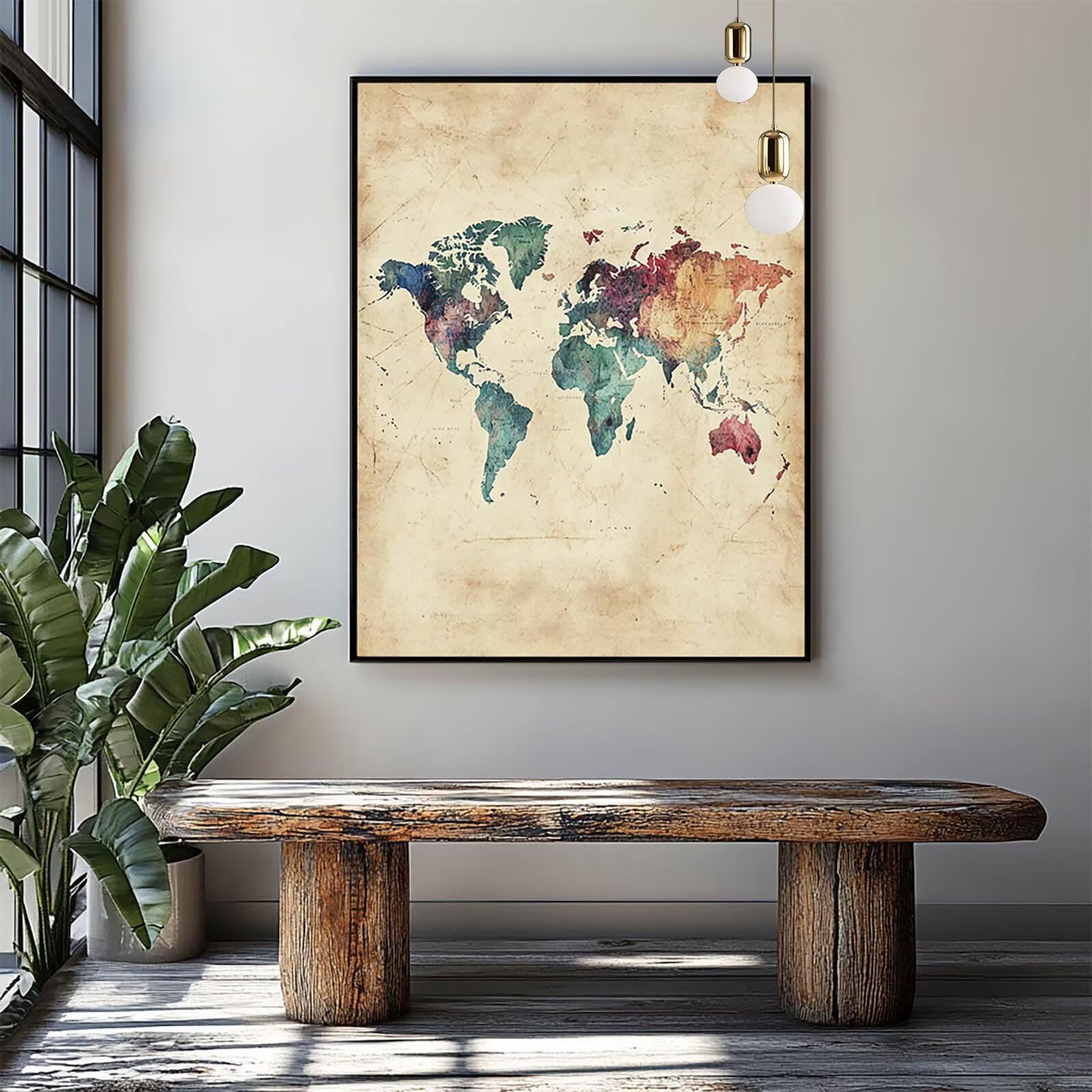 Mappa del mondo Diamond Painting Kit Completo, Diamond Painting Mappa Quadri con Perline Hobby Creativi Adulti, DIY 5D Diamantini Crystal Art Pittura Diamante Kits per Decorazioni Casa 90x120 cm 3421