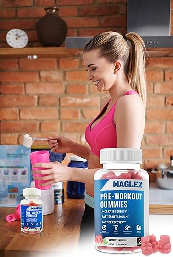 Miniatura 5 de Maglez, Gomitas preentrenamiento para hombres y mujeres, gomitas preentrenamiento con beta alanina  cafeína orgánica  picolinato de cromo  Sin