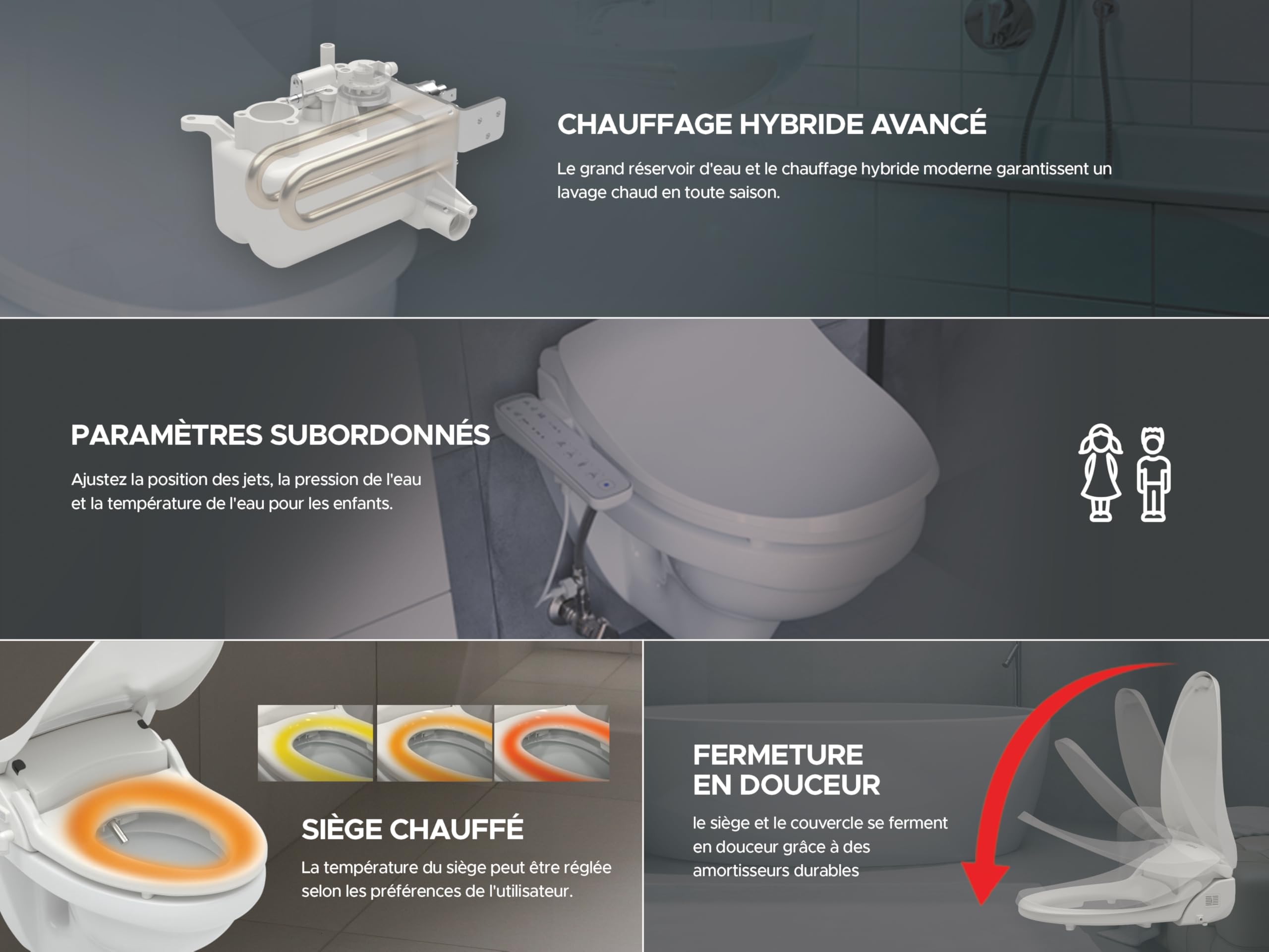 LEEVENTUS - Marque allemande - Offre spéciale - de toilette de qualité supérieure - Douche WC fabriquée en KOREA - Soin d'intimpes électrique bidet dusch wc japan toilette popo