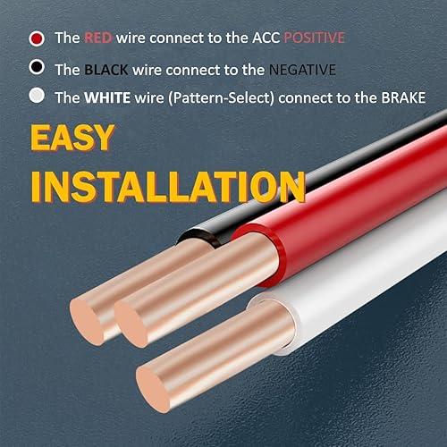 Miniatura 6 de ROUTEKING Luces estroboscópicas LED de 13.5 pulgadas para matrícula, 24 LED, luz de marco de matrícula impermeable, luces de advertencia ámbar y