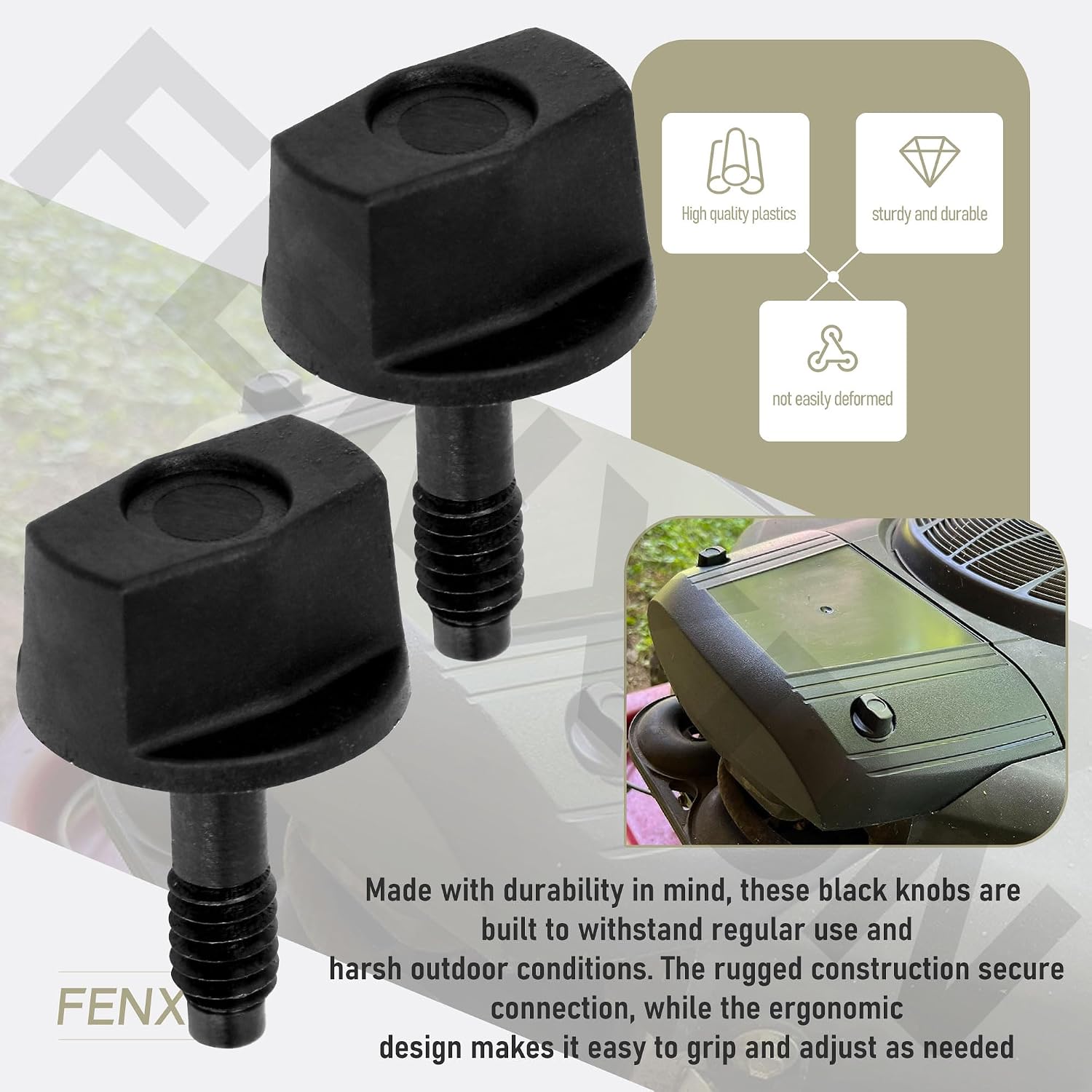 2 Pack 591660 Air Cleaner Knob Replacement Part for BS Lawn Mower