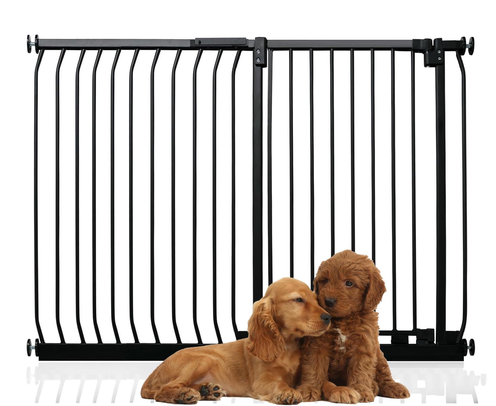 Bettacare Black Extra Tall Elite Dog Gate, 134Cm - 143Cm, Matt Extra Tall 100Cm In Height, Pressure Fit Pet Gate For Dog And Puppy, Pet And Dog Barrier, Easy Installation