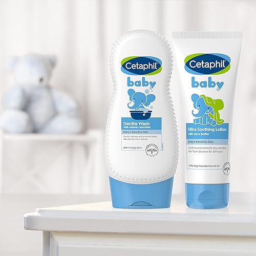 Miniatura 4 de Cetaphil Baby Loción ultra calmante con manteca de karité, hidrata y calma la piel seca, 8 onzas
