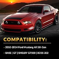 Vista 2 de Luces LED de marcador lateral parachoques delantero guardabarros blanco lámparas de estacionamiento para 2010-2014 Ford Mustang 2 piezas, lente