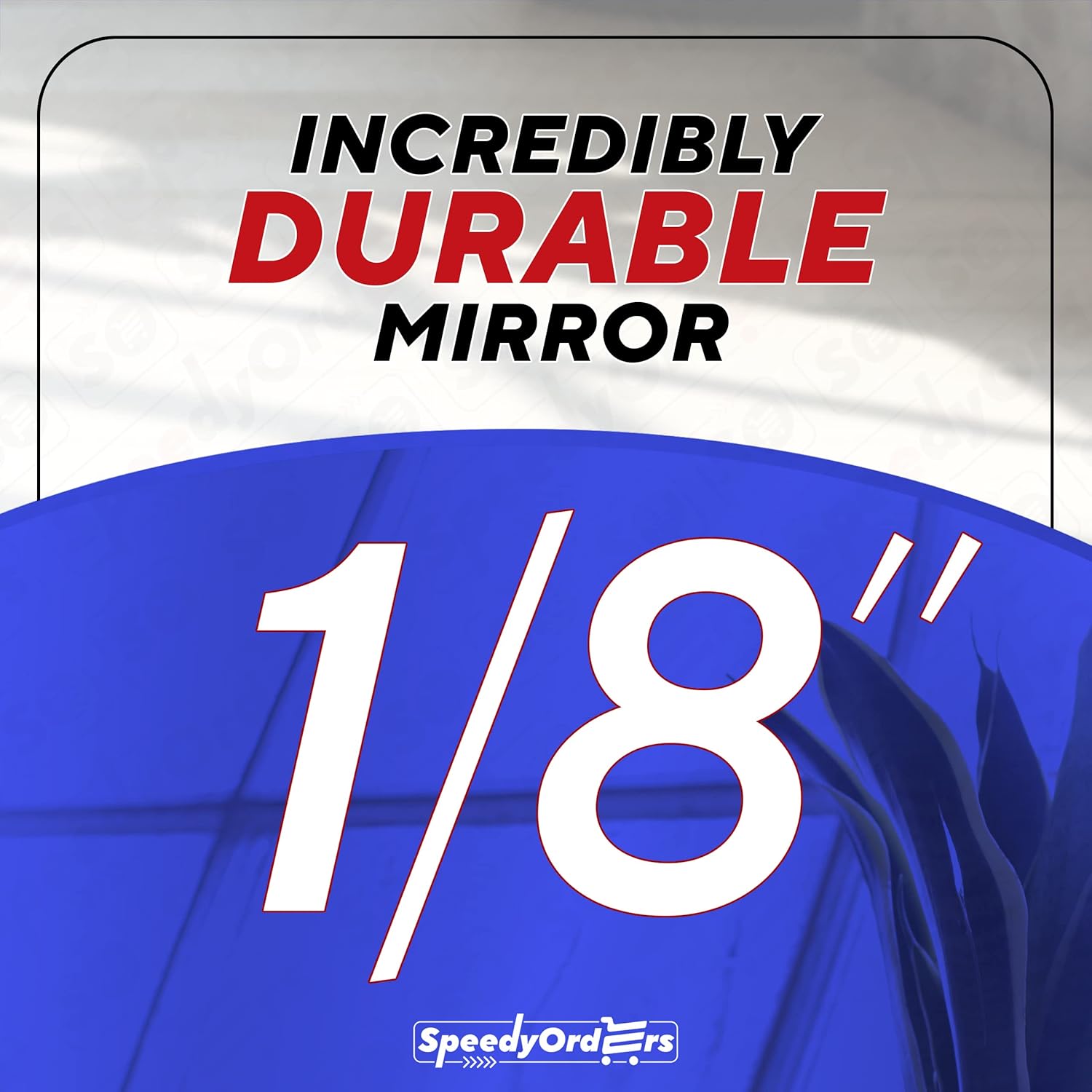 SPEEDYORDERS Round Blue Acrylic Mirror Sheet Circle Mirror 22 inches Diameter, 1/8" Thick Shatterproof Round Mirror Cobalt Blue Plexiglass Sheet Ideal for Home, Wedding, Centerpiece, Table, Decoration