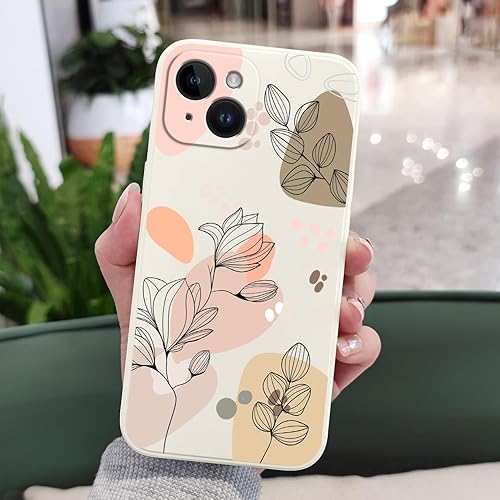 Miniatura 3 de LEECG Funda para iPhone 14, diseño de mariposa de astronauta, diseño de flores, forro de microfibra suave y antiarañazos, funda interior del