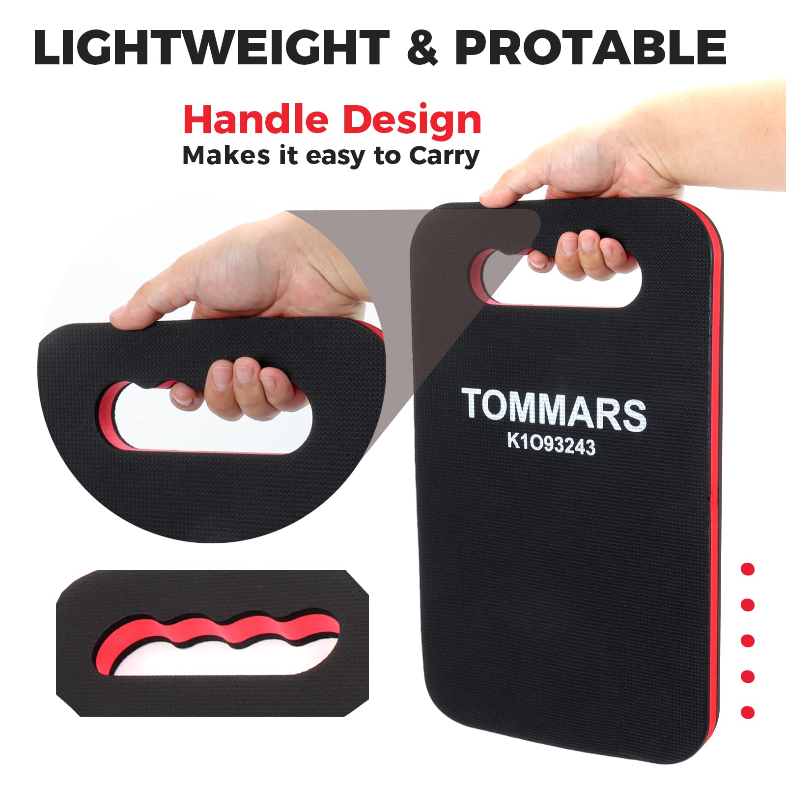 TOMMARS Thick Kneeling Pad 0.9 Inch, Kneeling Pad For