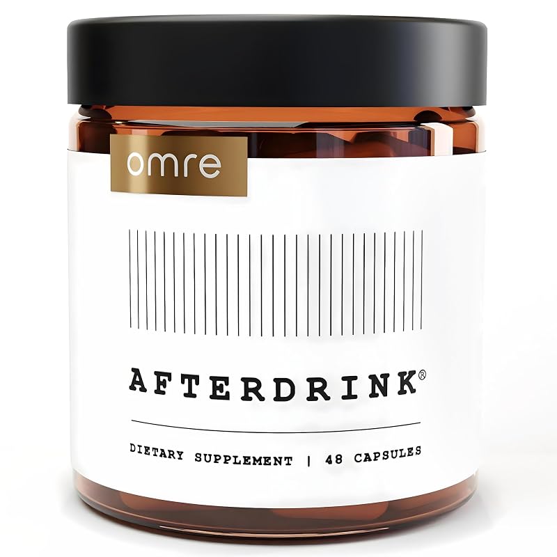 AFTERDRINK Suplemento Fitoterápico com Cardo-Mariano, DHM, Vitamina B, Gengibre e Extratos de Ervas, 48 cápsulas