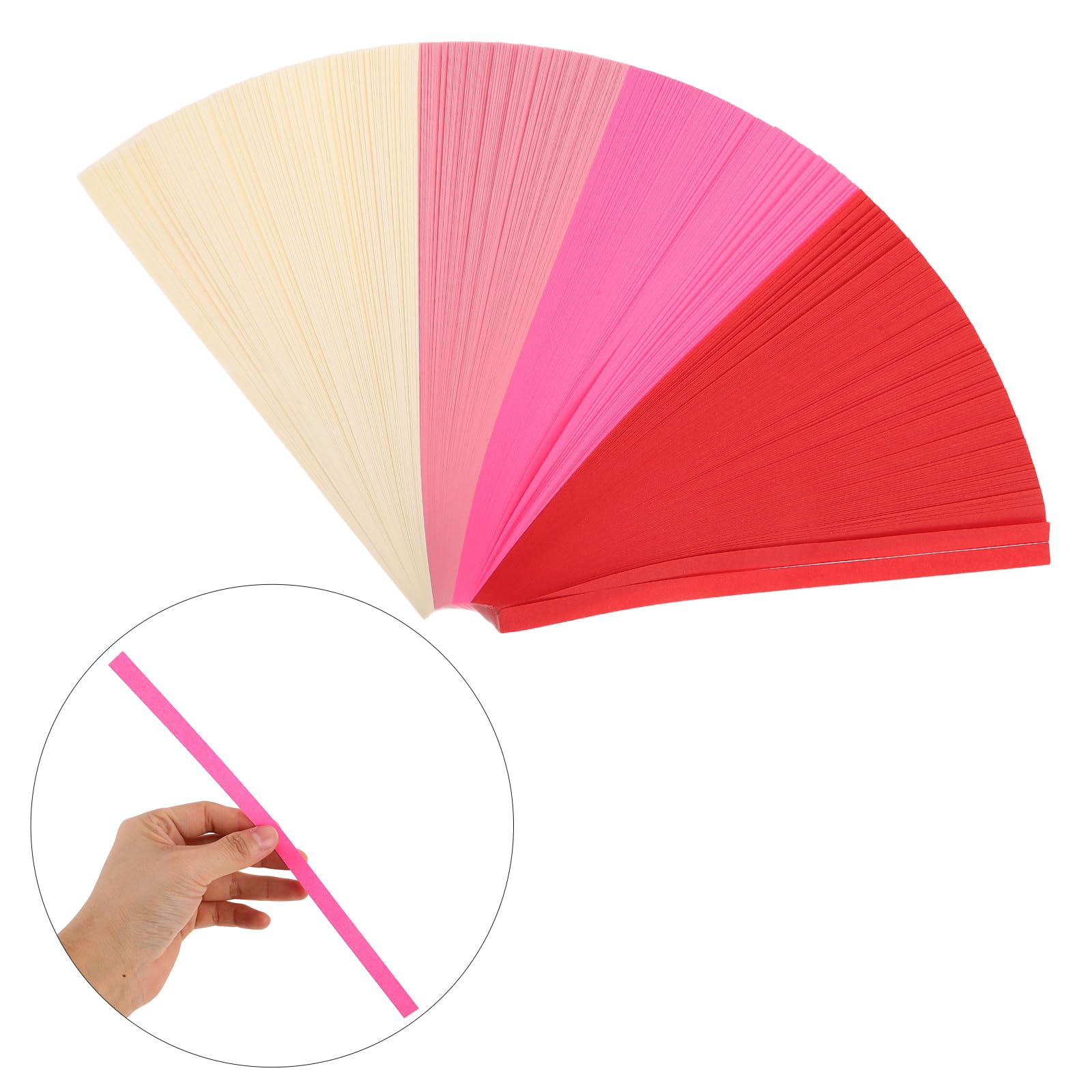 LIFKOME 5400 Origami Stern Bastelpapier Streifen Doppelseitig Farbverlauf Rot Selbstgemacht Papiersterne Faltstreifen für Frühlingsfest Dekoration