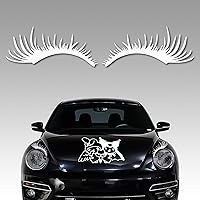 Vista 8 de x xotic tech Pestañas de coche de 18 x 8 pulgadas para faros de coche, luces antiniebla, calcomanías, insignias, divertidas y bonitas, calcomanías