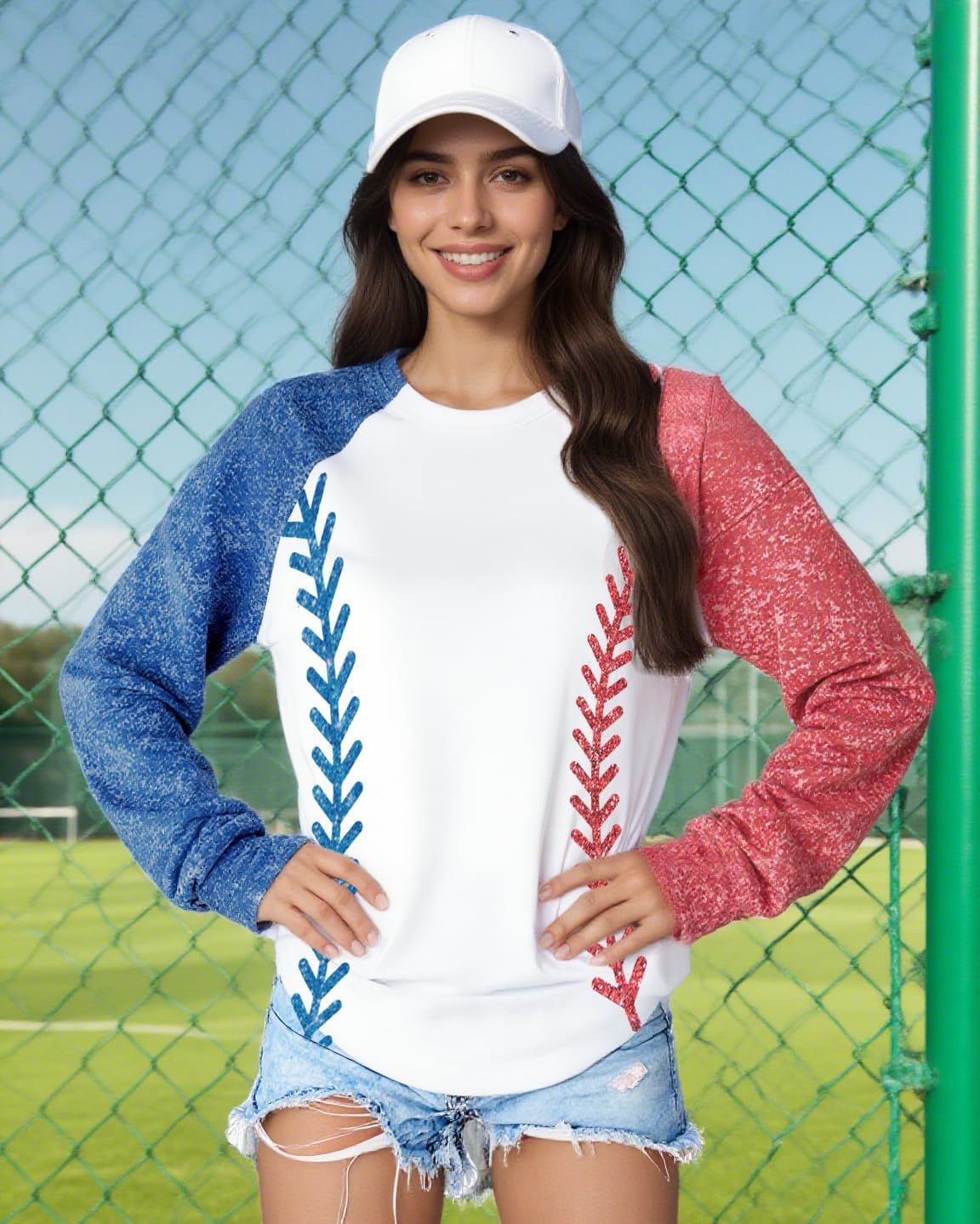 Baseball Sweatshirts for Women Cute Mom Baseball Shirt Crewneck Outfit Comfy Tops Casual Fall Clothes