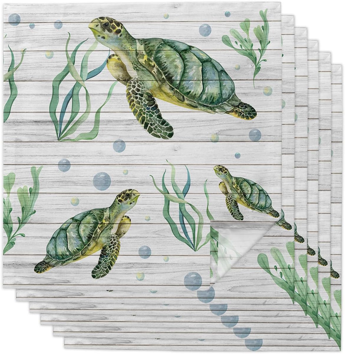 Napkins 6 Pack Sea Turtles Retro Map Kitchen Rugs Mat