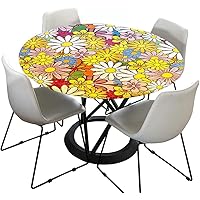 Odot Tafelkleed afwasbaar, rond, 100 cm, elastisch tafelkleed, voor buiten, 3D-print, lotuseffect, tafelkleden voor tuin, restaurant, ideaal voor 90 cm - 95 cm Odot Tafelkleed afwasbaar, rond, 100 cm, elastisch tafelkleed, voor buiten, 3D-print, lotuseffect, tafelkleden voor tuin, restaurant, ideaal voor 90 cm - 95 cm