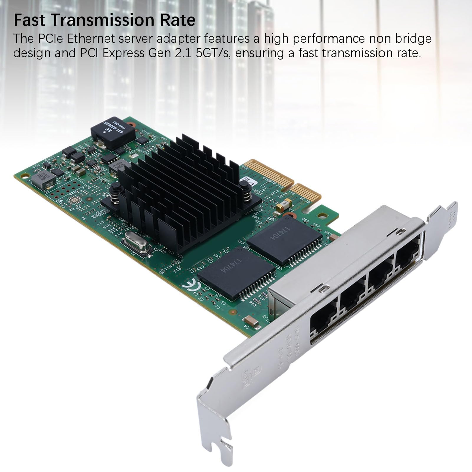 Karta Sieciowa, Adapter Serwera Ethernet z Układem I350, Karta PCIE Ethernet z Czterema Portami dla Aplikacji Serwerowych
