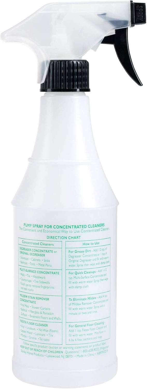 Stanley Degreaser Concentrate with Spray Bottle – Heavy Duty Cleaner for Grease, Grime, Kitchen & Home Surfaces – Multi-Purpose Formula for Home (with Spray Bottle)