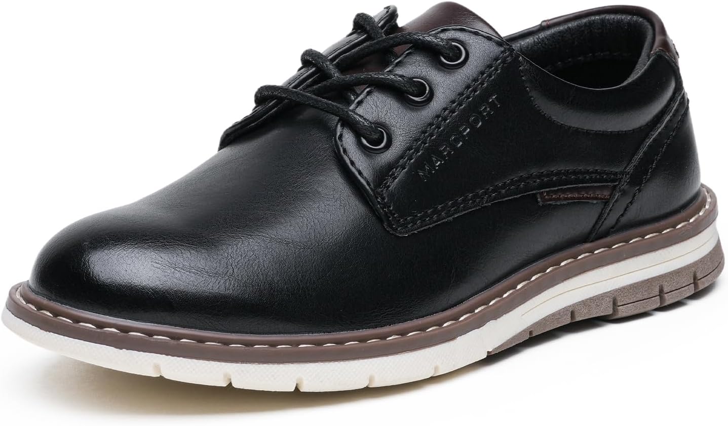 Marcport Boys Casual Oxford Shoes Lace-Up Comfort Dress Shoes