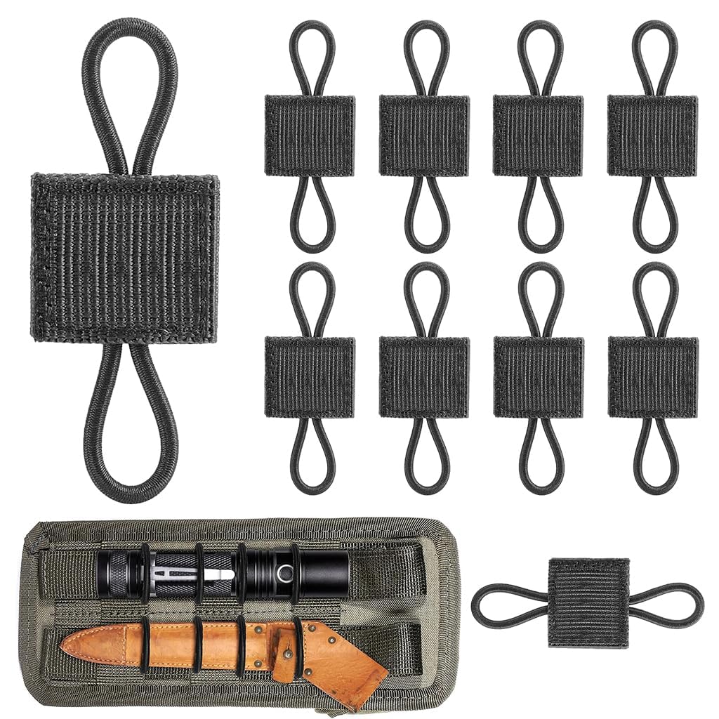 8PCS Tactical Gear, Tactical Backpack, Military Accessories - Adjustable MOLLE Straps with Quick-Release Buckles for Outdoor Gear Organization