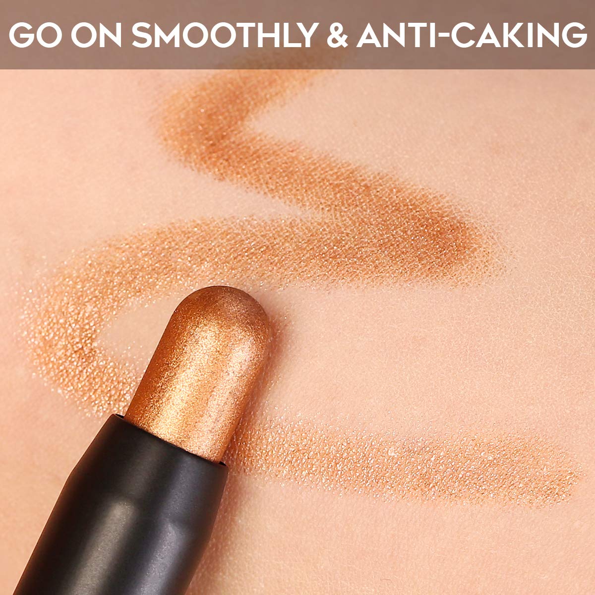 LUXAZA 6 PCS Brown and Neutral Metallic Eyeshadow Stick,Soft & Smooth Cream Shimmer Eyeshadow Pencil Crayon,Pro Long Lasting & Waterproof Eyeshadow Stick Set : Beauty & Personal Care