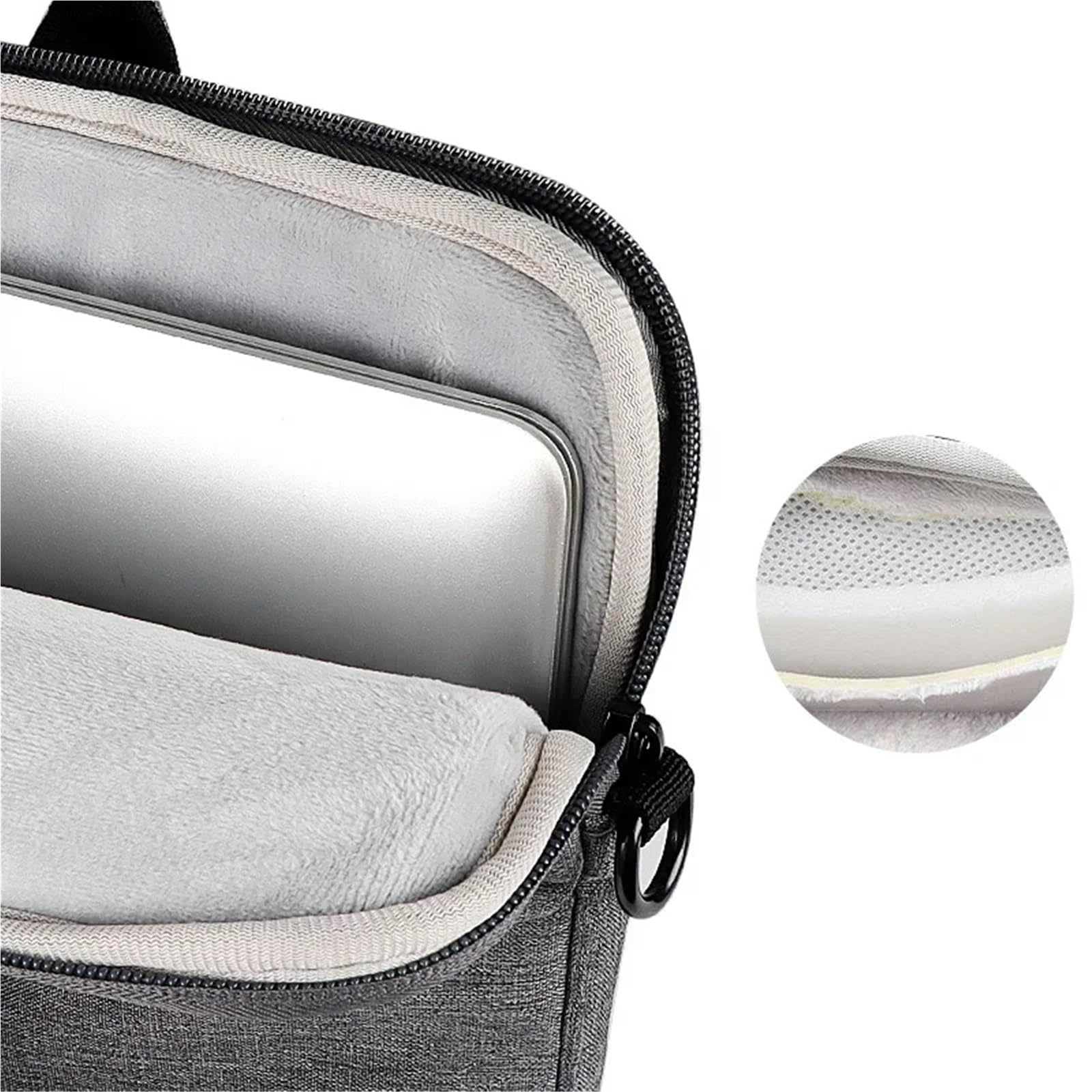 Maletin Portatil Funda for portátil de 15,6 Pulgadas, Funda Impermeable, Bolso for portátil, Bolso de Mano, maletín Portafolios Mujer(Dark Grey,15.6inch)