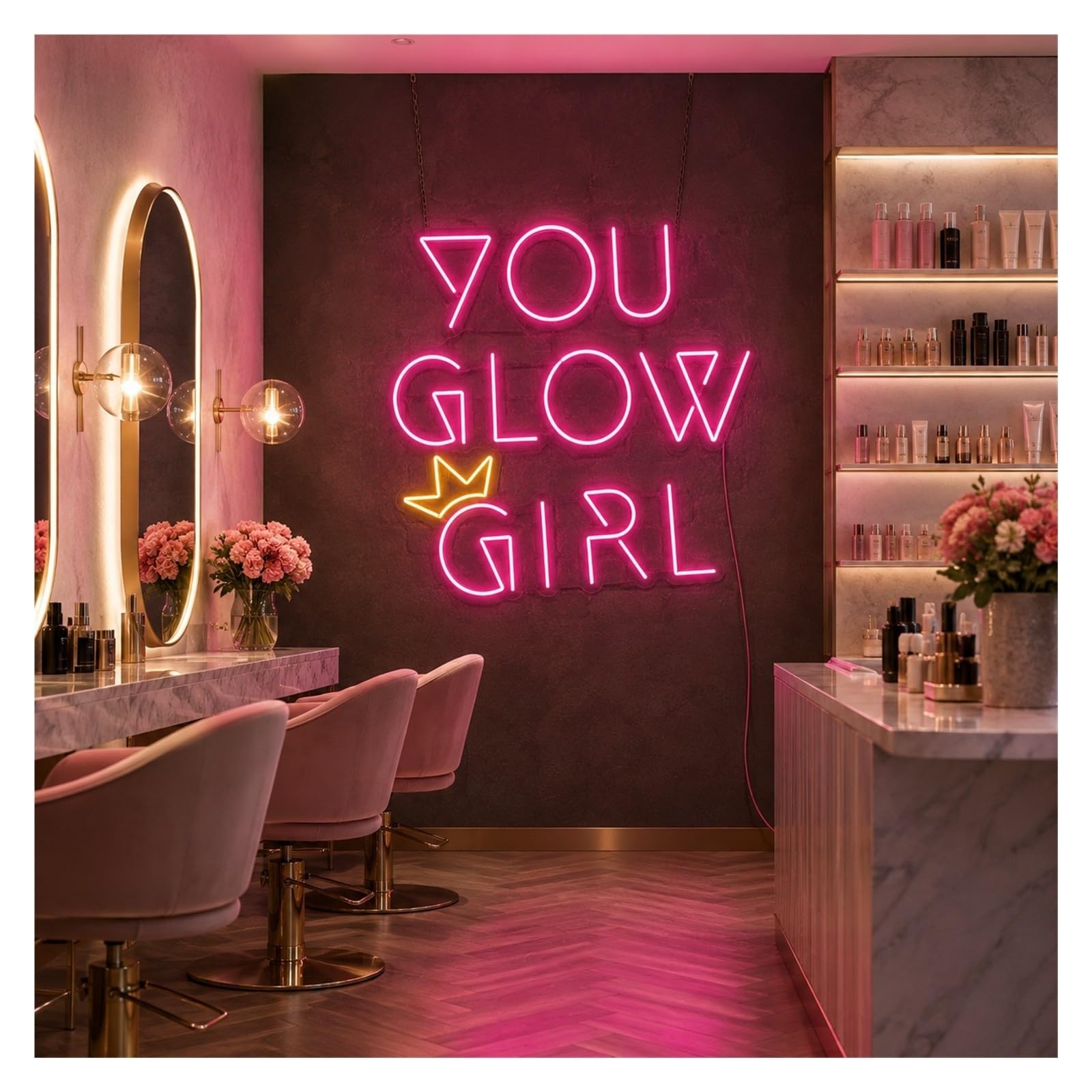 Decoración Lámparas Letrero De Neón YOU GLOW GIRL