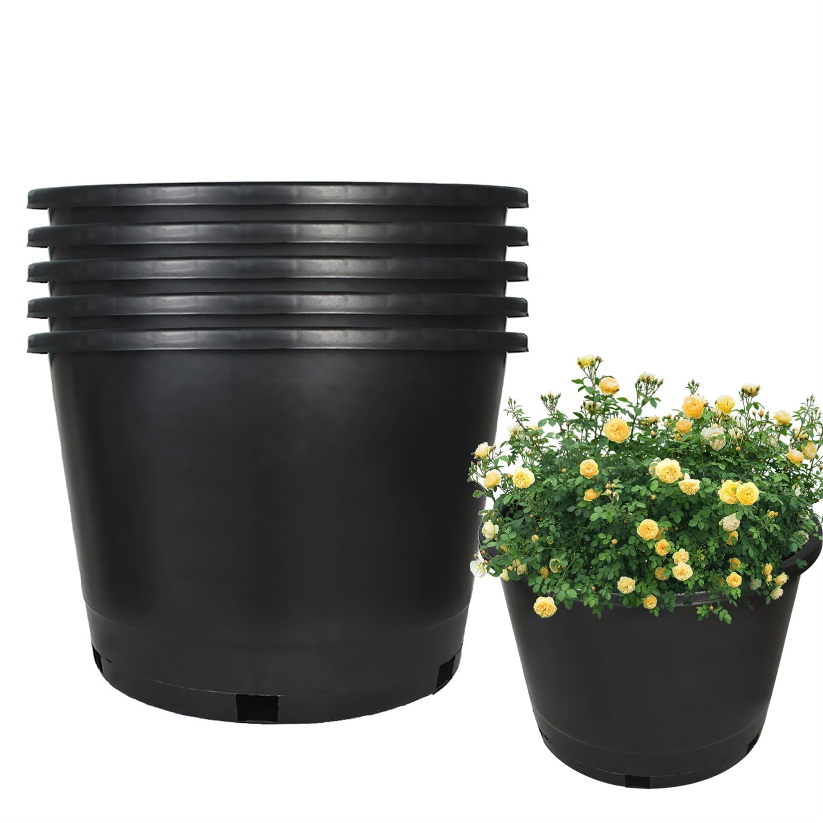 findmall 10 Gallon Plants Pots 5-Pack