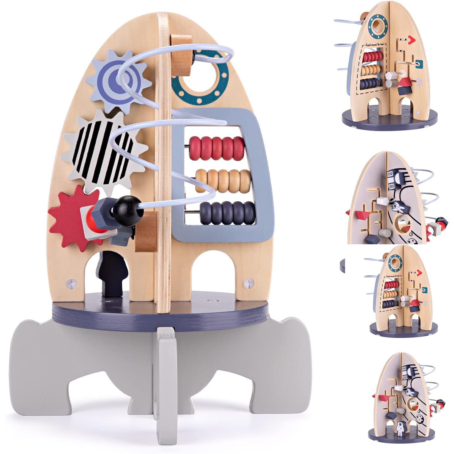 AquaFalcon Wooden Toys Activity Cube,Montessori Toys for 1 Year Old Boy & Girl Birthday Gifts, Sensory and Educational 1st Birthday Gifts, Busy Board Toys for Baby Boy 6-18 Months