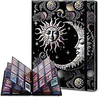 Vista 24 de Rossy Carpeta para tarjetas coleccionables, 9 bolsillos, impermeable, con 360 bolsillos laterales de carga para tarjetas deportivas y de fútbol