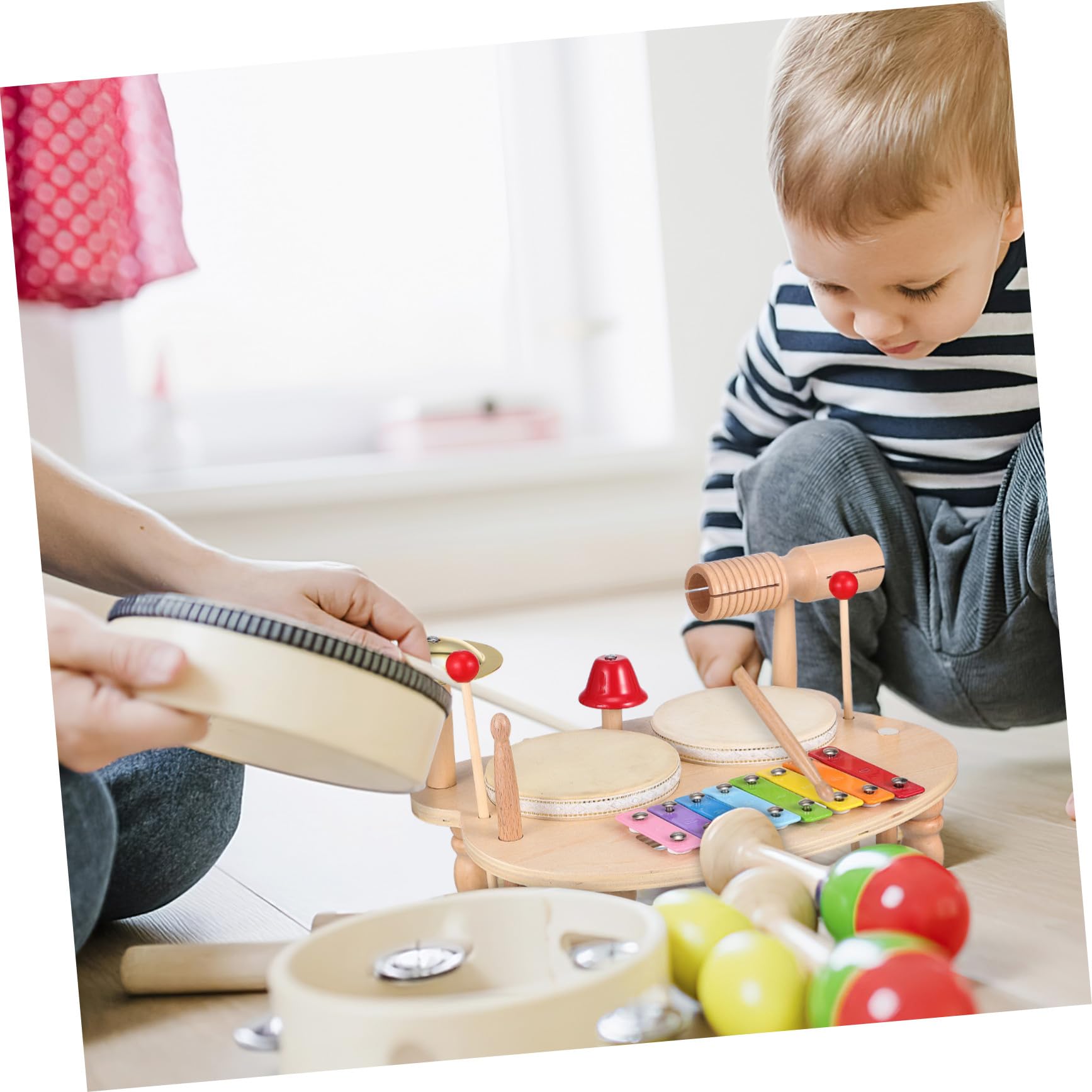 Xilófono de Madera Pequeño para Instrumentos de Percusión Infantil | Kit Musical Colorido, Sonido Claro y Efectos Ricos, Obsequio para Pequeño, Mazos de Madera Incluidos