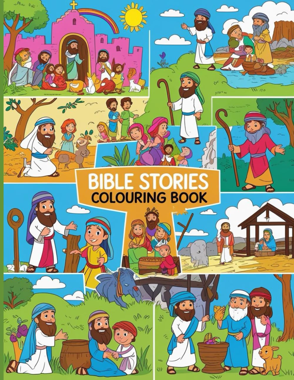 Bible Stories Coloring Book for Kids – 80 Fun & Faith-Filled Pages!