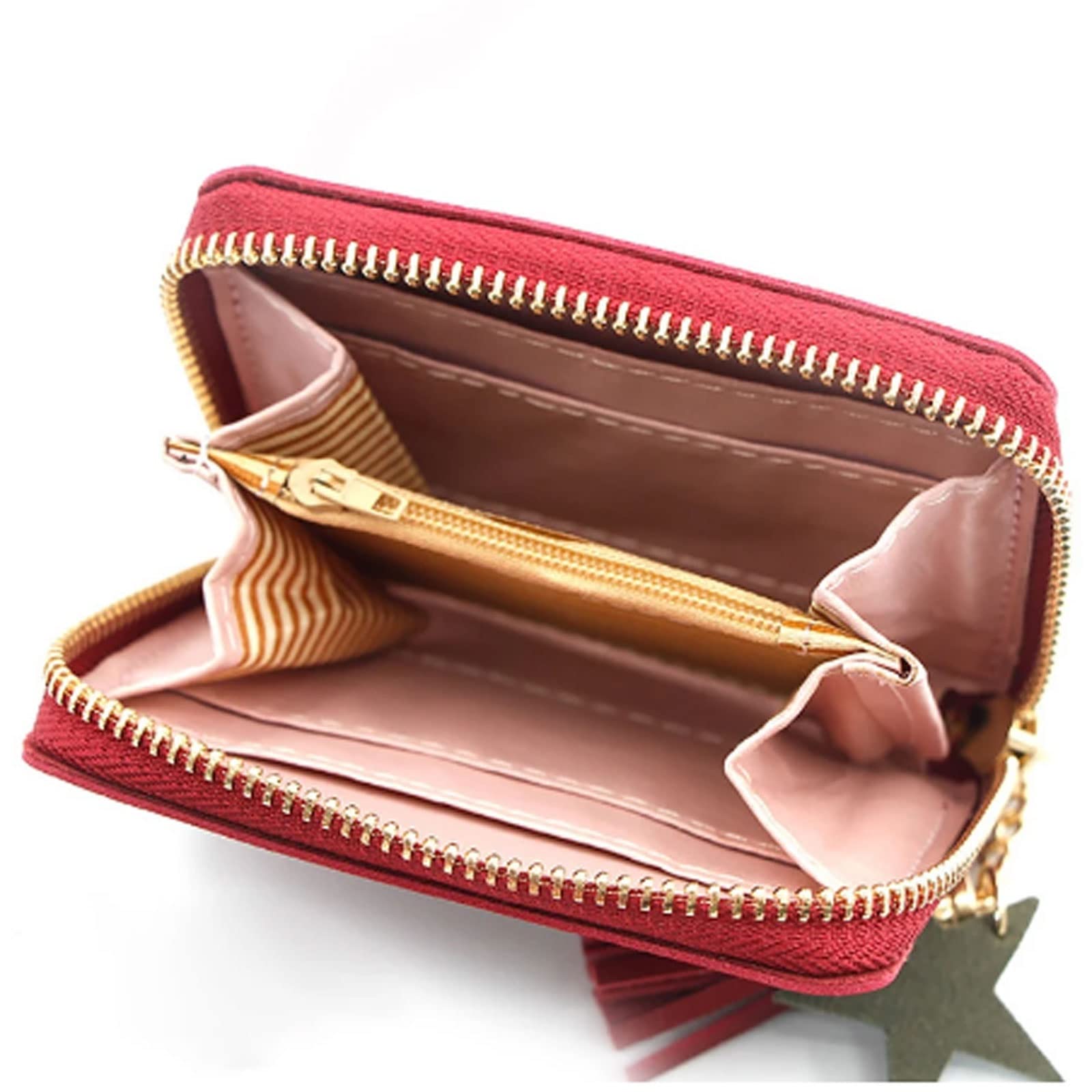 Cartera Fina Mujer - Pequeña, Piel Sintética, Con Bloqueo RFID - Negra, Multifunción