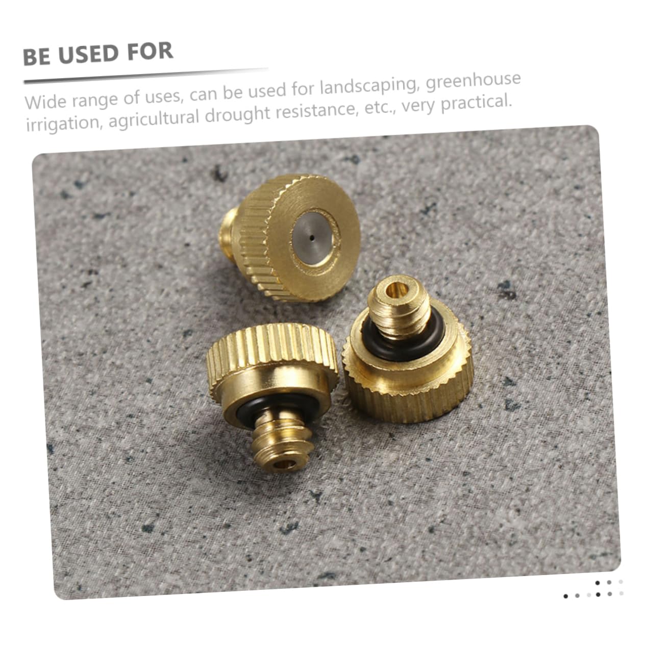 NULYLU 10pcs Misting Nozzle Heads Low Pressure Atomizing Nozzles Copper Material Wide Angle Spraying for Outdoor Use